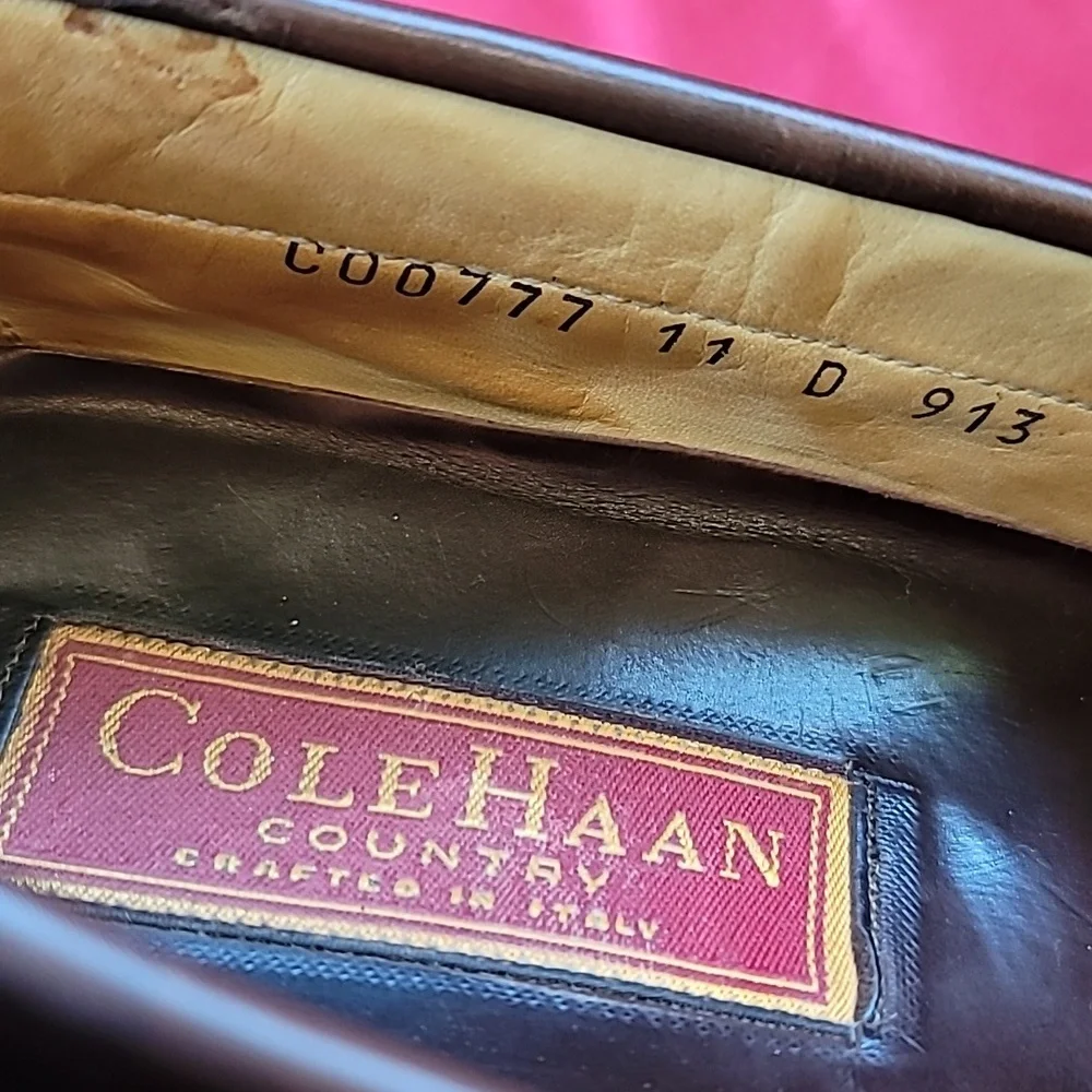 COLE HAAN sz11 Genuine Alligator Handmade Italian Boat Shoe Loafer